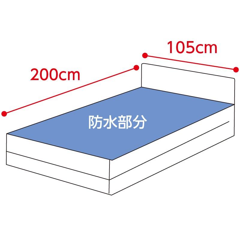 綿パイル防水シーツ（全面） 39199 ！ブルー綿１００％で肌ざわりのやさしいパイル素材　ケアファッション |  | 01