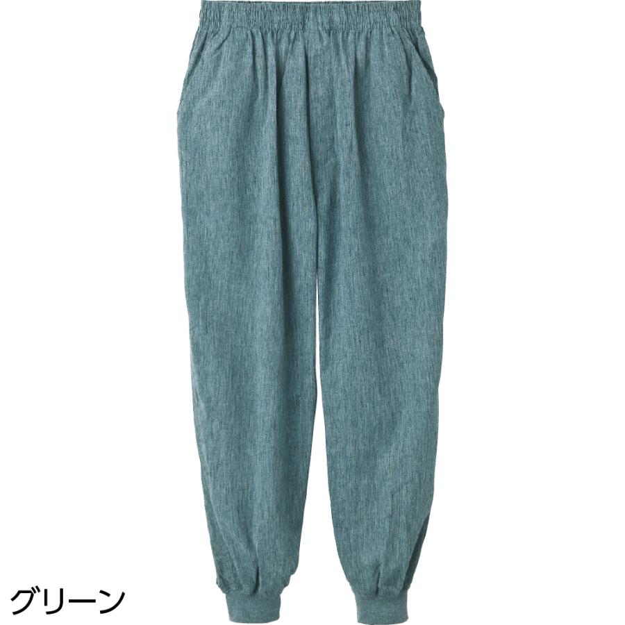 紳士麻混楊柳リブパンツ 39829涼しい素材と足首リブ仕上げで動きやすい　  ケアファッション | ケアファッション・アクティブ | 08