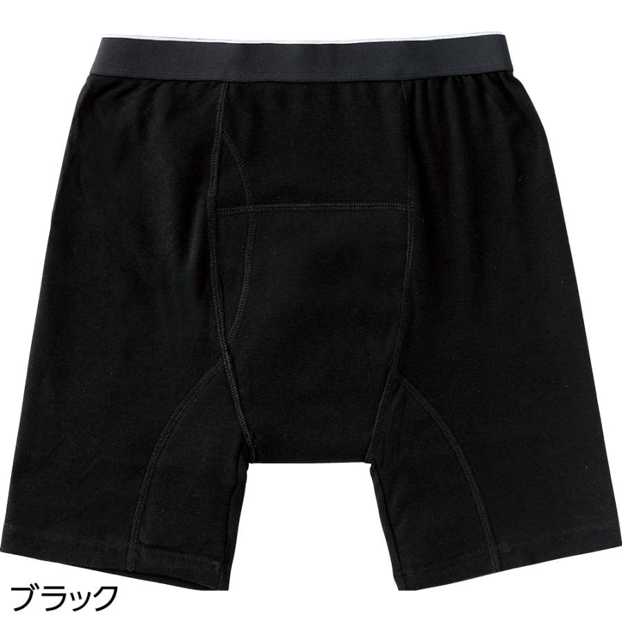 紳士安心快適ロングボクサーブリーフ 800220 グレー・ブラック　M/L/LL 内腿部分への漏れにも対応　汚れも目立ちにくい同色吸水帯　ケアファッション　 | ケアファッション・アクティブ | 01