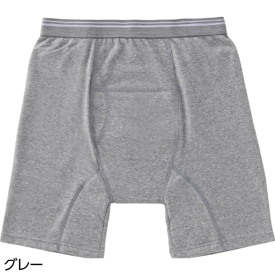 紳士安心快適ロングボクサーブリーフ 800220 グレー・ブラック　M/L/LL 内腿部分への漏れにも対応　汚れも目立ちにくい同色吸水帯　ケアファッション　 | ケアファッション・アクティブ | 03
