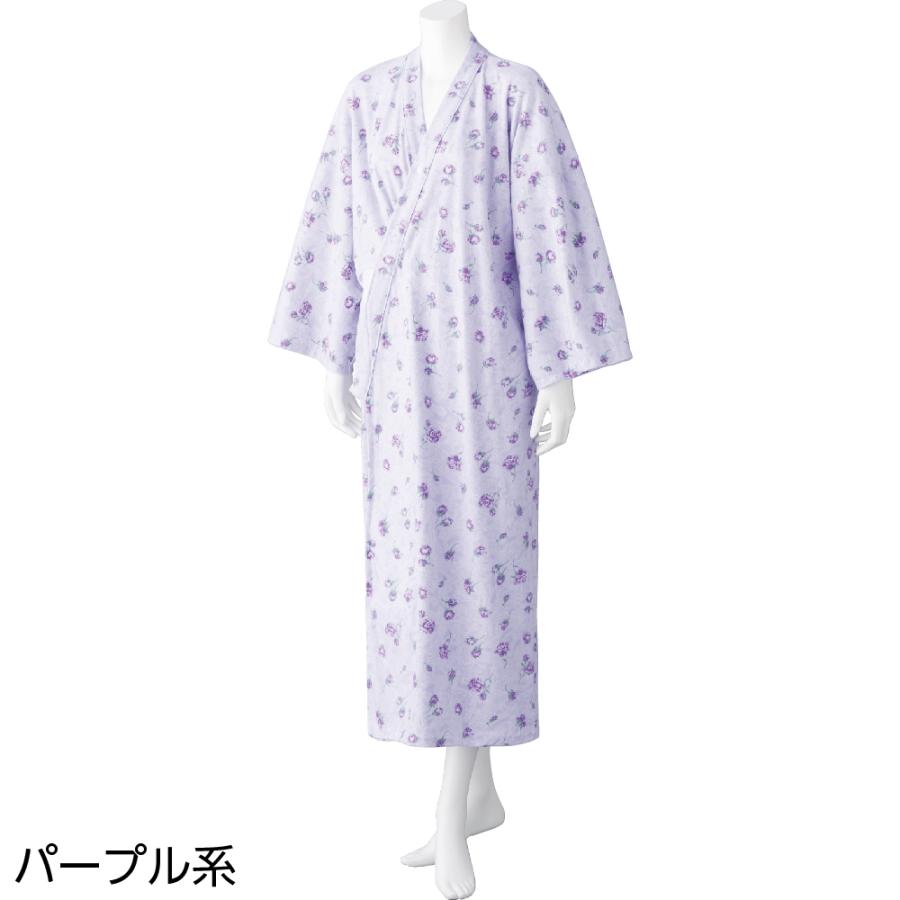 婦人ヒモなし楽々！やわらかワンタッチねまき(婦人) 800227  午前注文〜当日出荷!ワンタッチで着替え。画期的なねまき　送料無料！ケアファッション | ケアファッション・アクティブ | 02