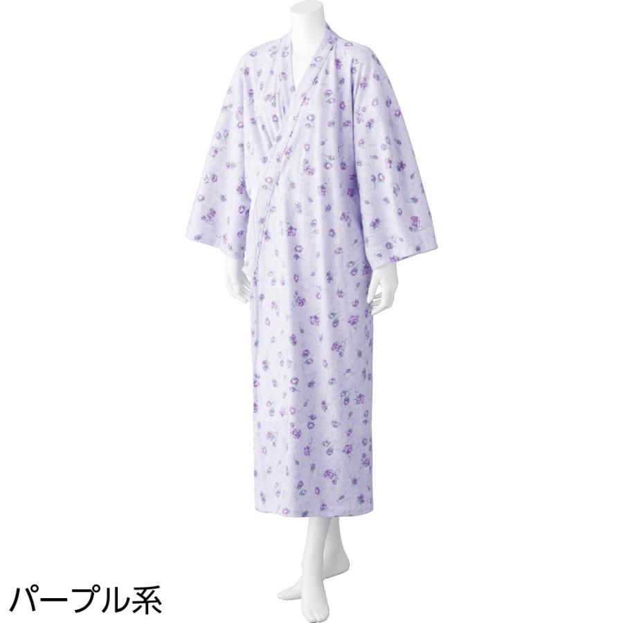 婦人ヒモなし楽々！やわらかワンタッチねまき(婦人) 800227  午前注文〜当日出荷!ワンタッチで着替え。画期的なねまき　送料無料！ケアファッション | ケアファッション・アクティブ | 03