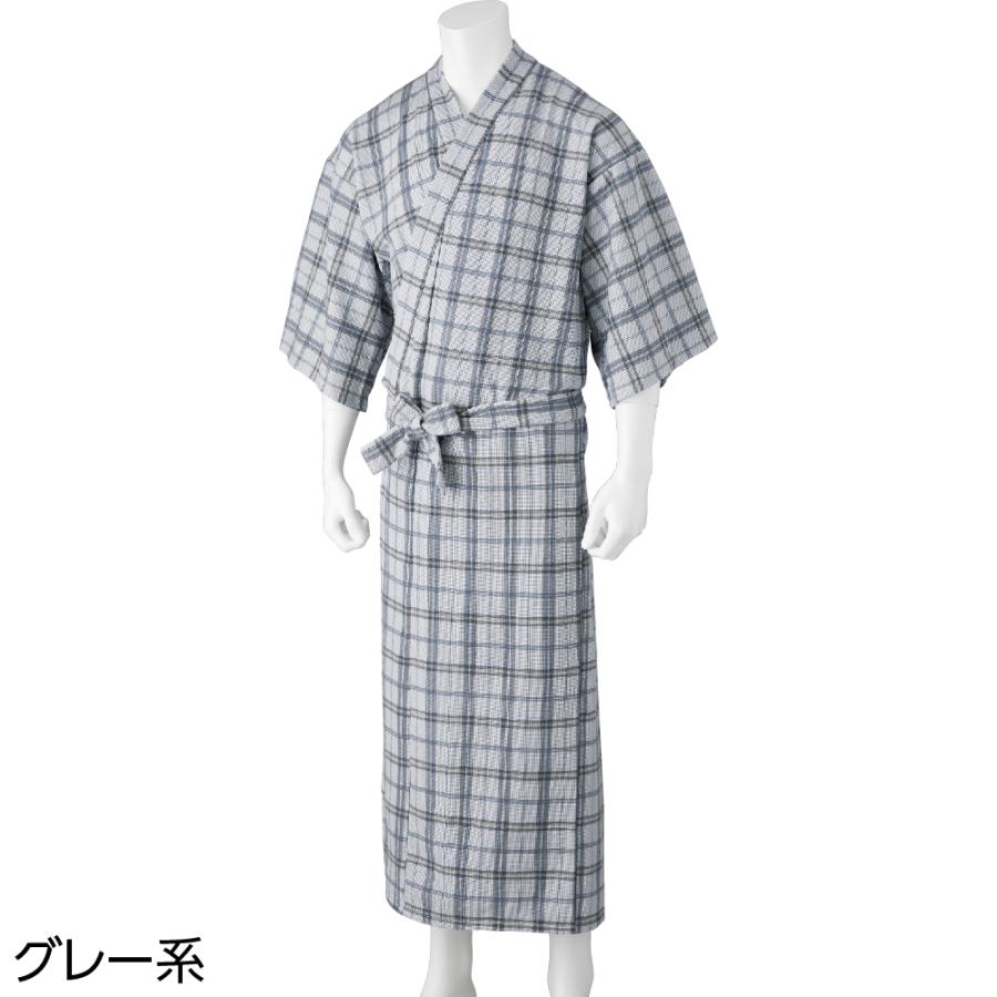 紳士キルトねまき　800331　冬の入院時におすすめの暖かなキルトねまき　ブルー・グレー　サイズM/L　ケアファッション　 | ケアファッション・アクティブ