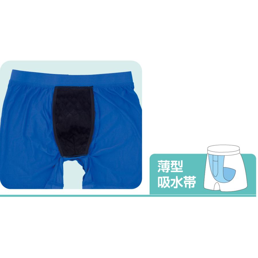 紳士安心快適ボクサーブリーフ800421 伸びる生地でフィット感が良く吸水帯がずれにくい  注文〜即日出荷！送料無料　NEW！ | ケアファッション・アクティブ | 05