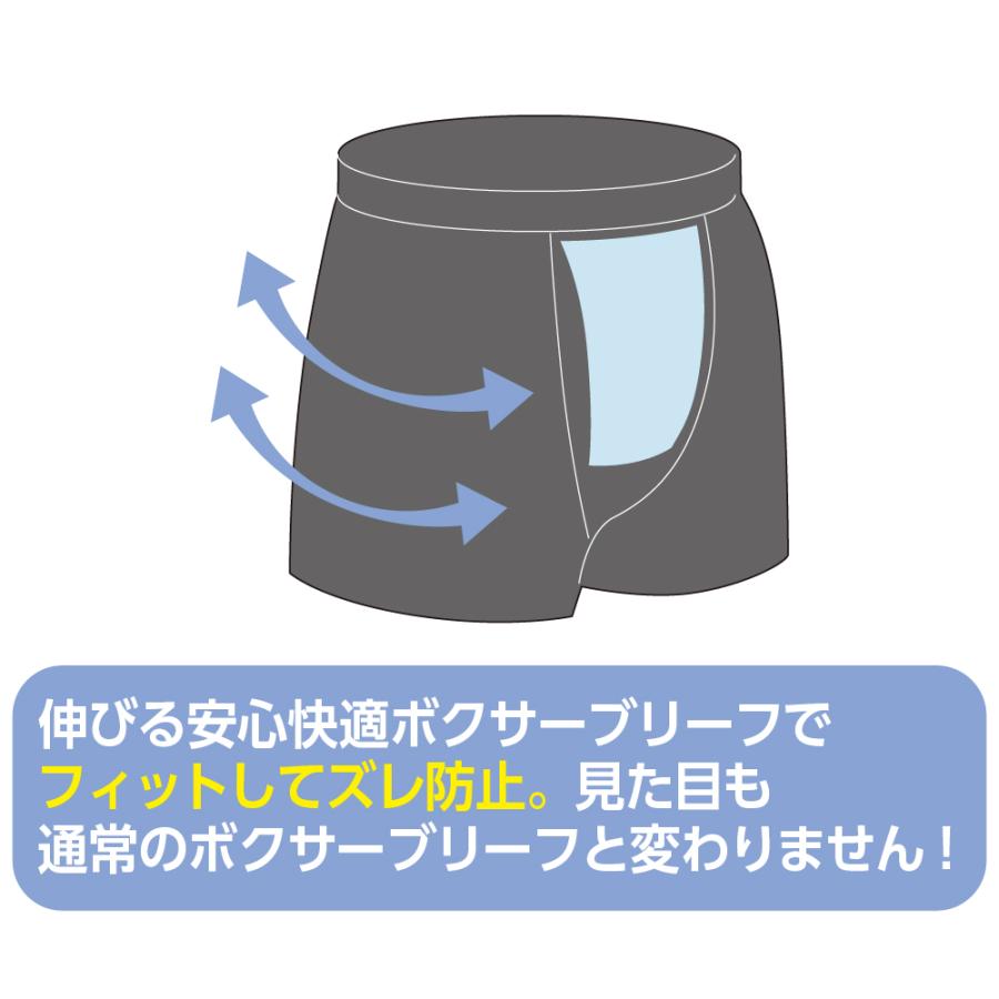 紳士安心快適ボクサーブリーフ800421 伸びる生地でフィット感が良く吸水帯がずれにくい  注文〜即日出荷！送料無料　NEW！ | ケアファッション・アクティブ | 07