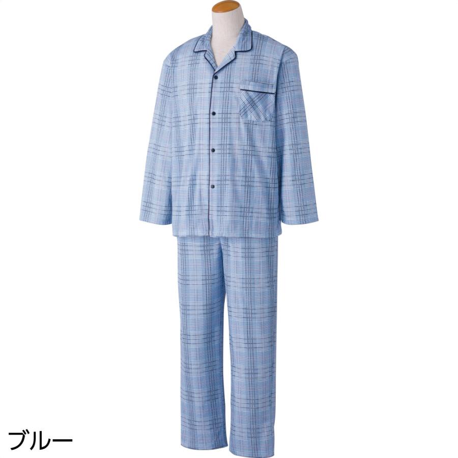 紳士ホックパジャマ 800507 肌触りがなめらかなスムース素材  年間用 ケアファッション | ケアファッション・アクティブ | 01