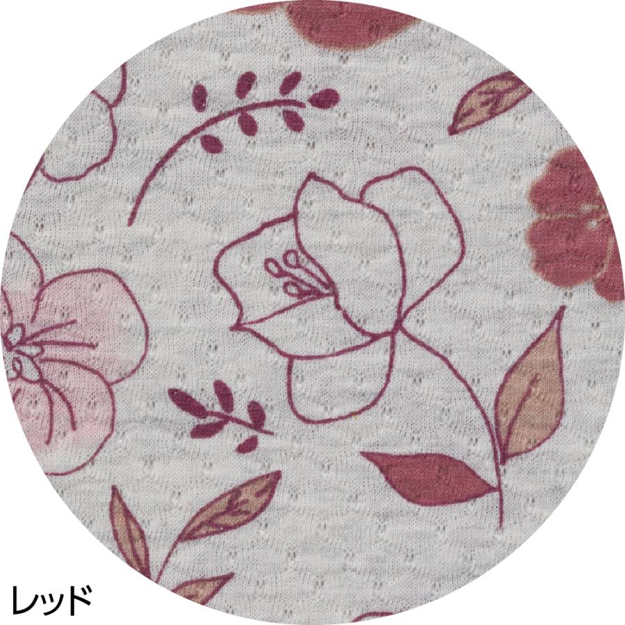 婦人針抜き天竺線花7分袖パジャマ 800613 涼しいパジャマで夏でも快適に　ケアファッション |  | 02