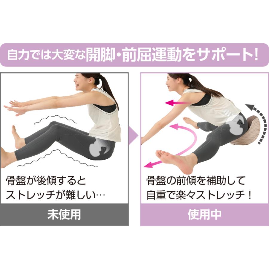 体幹開脚ストレッチクッション 800665 広げてゆらしてかんたん股関節ストレッチ　ケアファッション | ケアファッション・アクティブ | 03