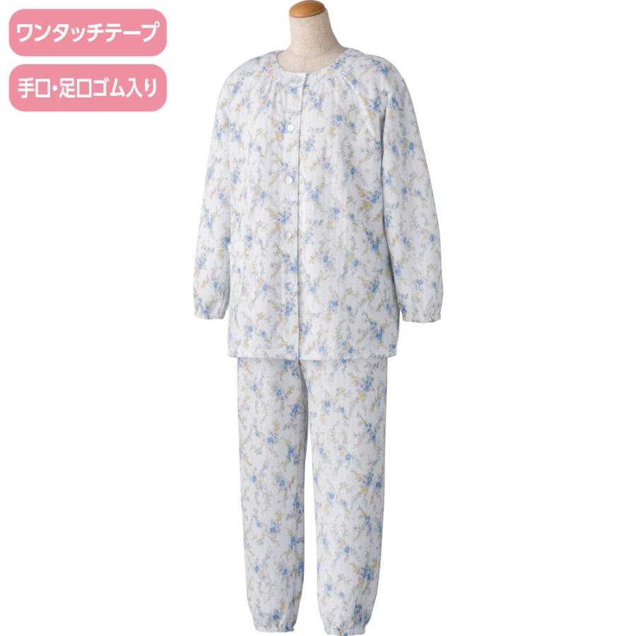 婦人ワンタッチキルトパジャマ  800702【S〜LL】暖かい空気を逃がしにくいキルト素材 ケアファッション | ケアファッション・アクティブ
