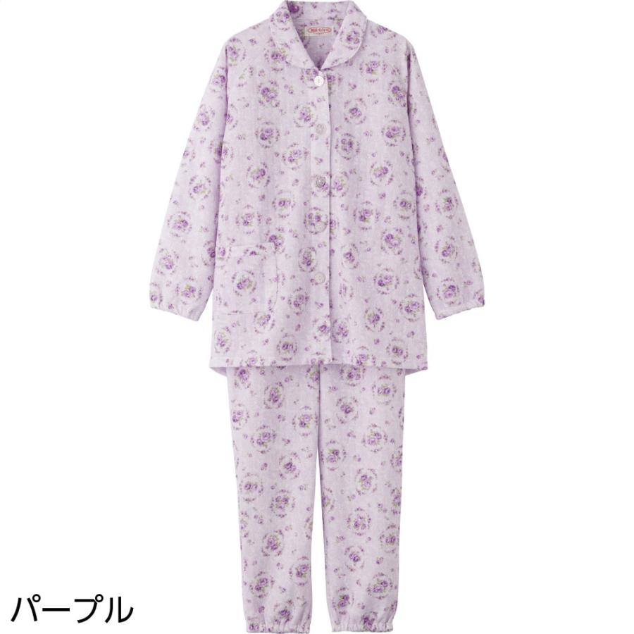 婦人大きめボタンキルトパジャマ  800704【S〜LL】暖かな着心地のキルト素材　 ケアファッション | ケアファッション・アクティブ | 01