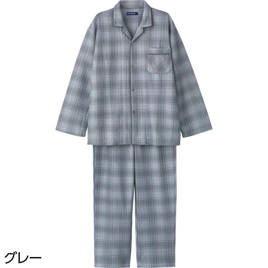 紳士ワンタッチキルトパジャマ 800716（S〜LL) 暖かい空気を逃しにくいキルト素材　ケアファッション | ケアファッション・アクティブ | 01