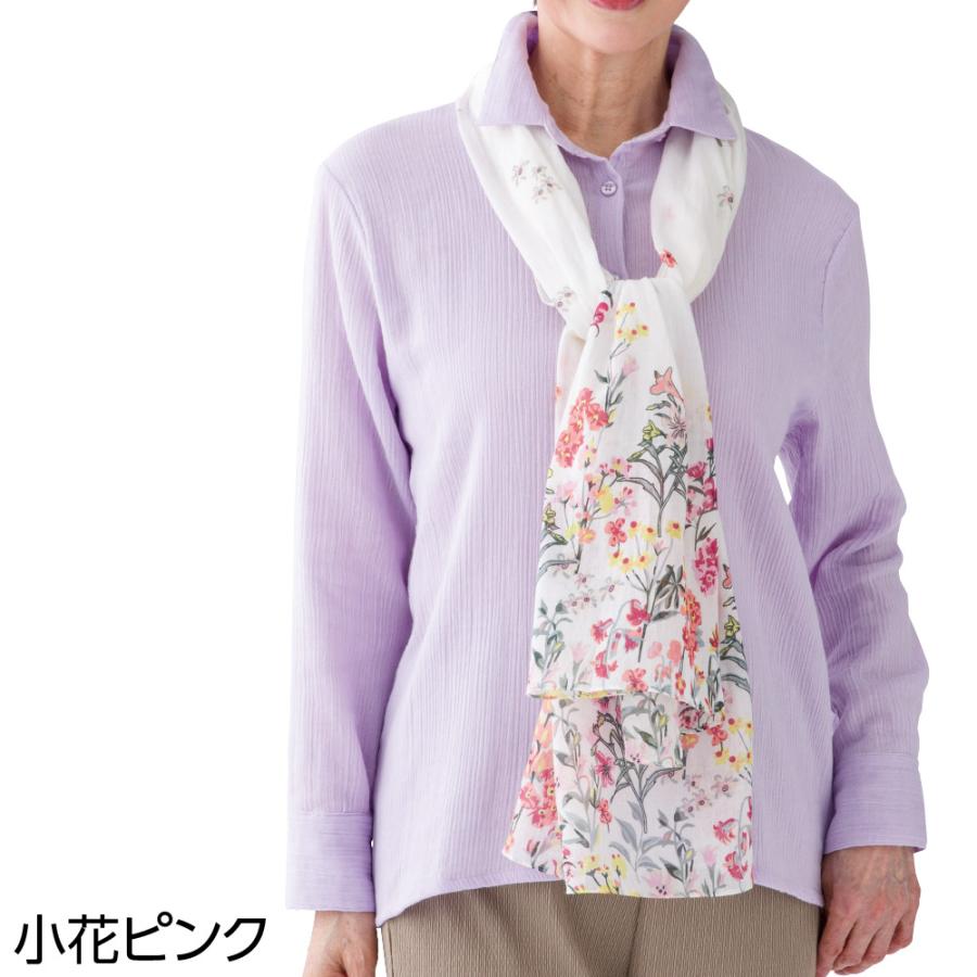 婦人花柄ストール 821804 いつものコーデにプラスワン！おしゃれに首元カバーもできます  ケアファッション | ケアファッション・アクティブ | 04