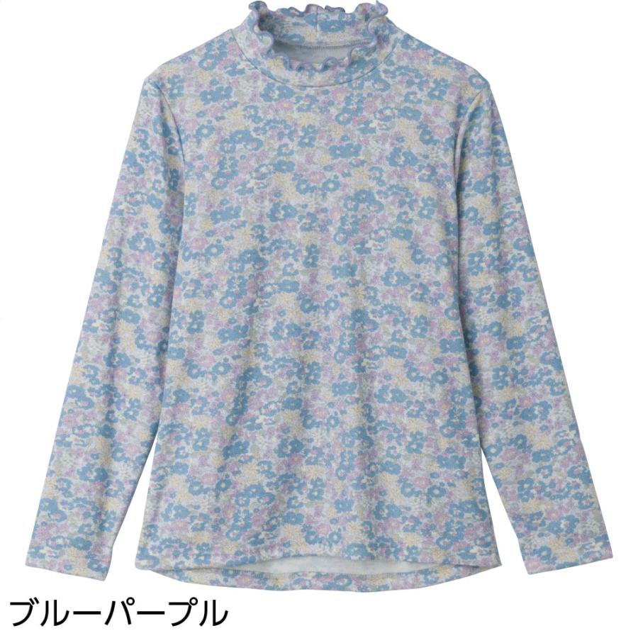 婦人背中ゆったり着心地Ｔシャツ821945 上品な小花柄が素敵！秋冬に映える美しいカラー ケアファッション 日本製 | ケアファッション・アクティブ | 02