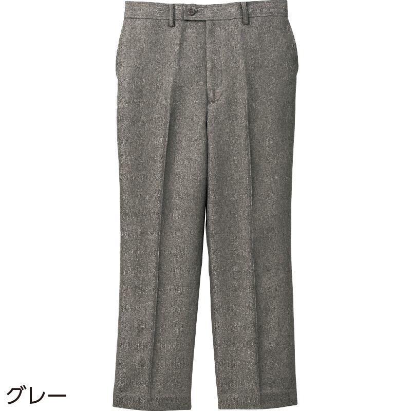 紳士後ろゴムヘリンボンスラックス 89242 ウエスト後ろゴムの前開きタイプで、ズボンの脱ぎはきがラクラク！ケアファッション |  | 08