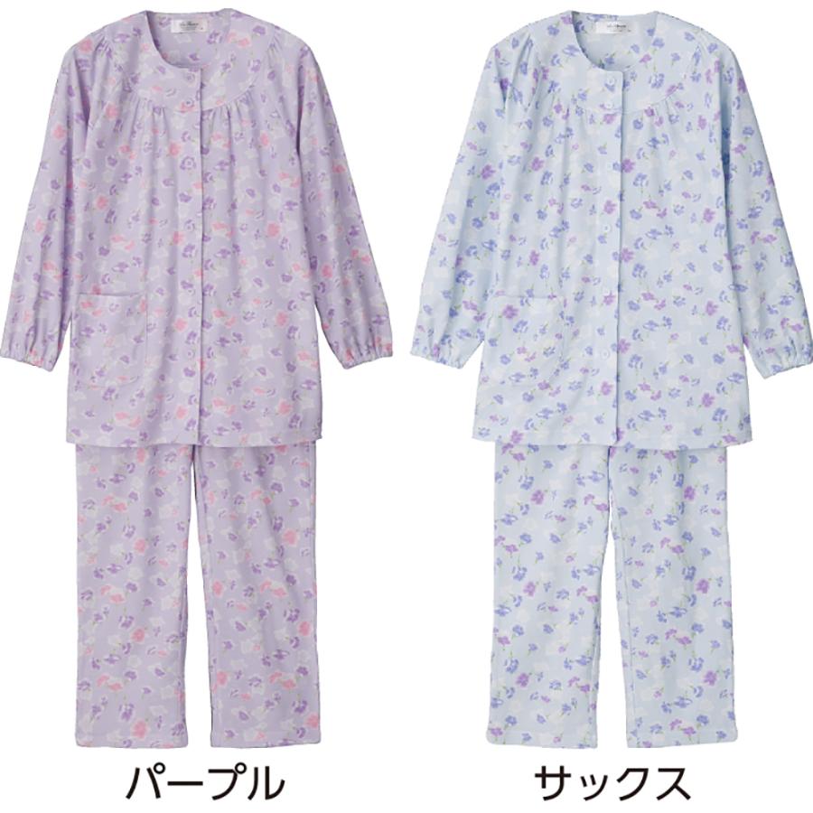婦人ワンタッチパジャマ 89266 【S〜LL】 午前注文〜当日出荷!送料無料1年を通して、快適な着心地　 ケアファッション |  | 01