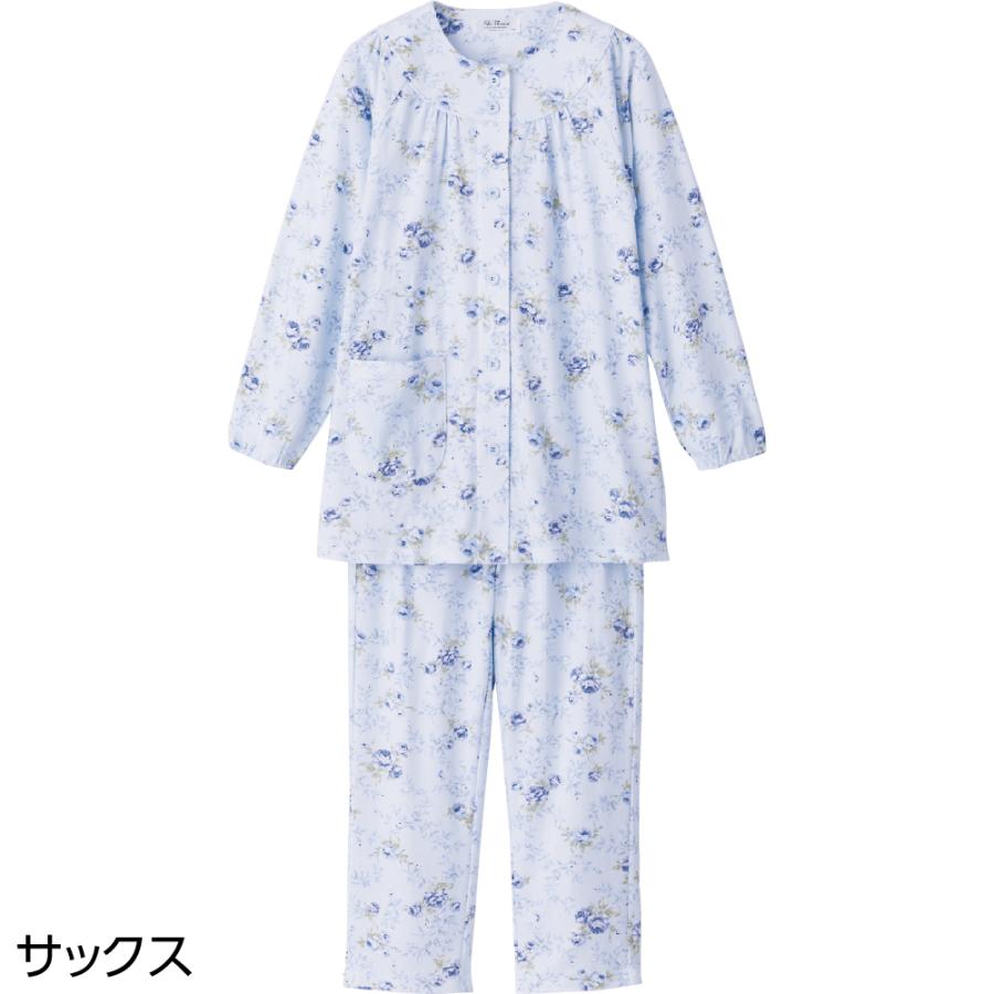 婦人ワンタッチパジャマ 89266 【S〜LL】 午前注文〜当日出荷!送料無料1年を通して、快適な着心地　 ケアファッション |  | 02