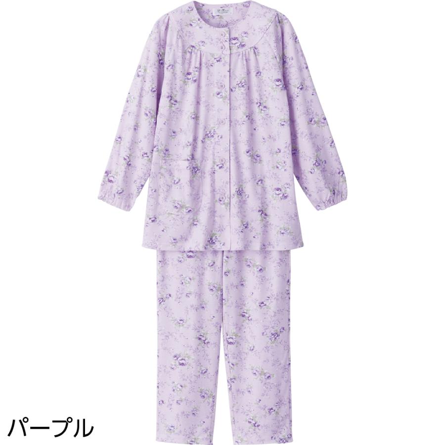 婦人ワンタッチパジャマ 89266 【S〜LL】 午前注文〜当日出荷!送料無料1年を通して、快適な着心地　 ケアファッション |  | 03