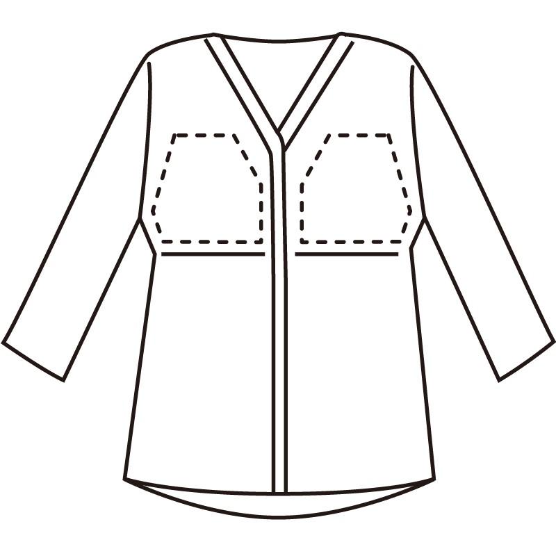 婦人ソフトカップ付ワンタッチ７分袖シャツ89274 即日出荷！【ピンク/M〜LL】一枚で着られるソフトカップ付インナー ケアファッション |  | 04