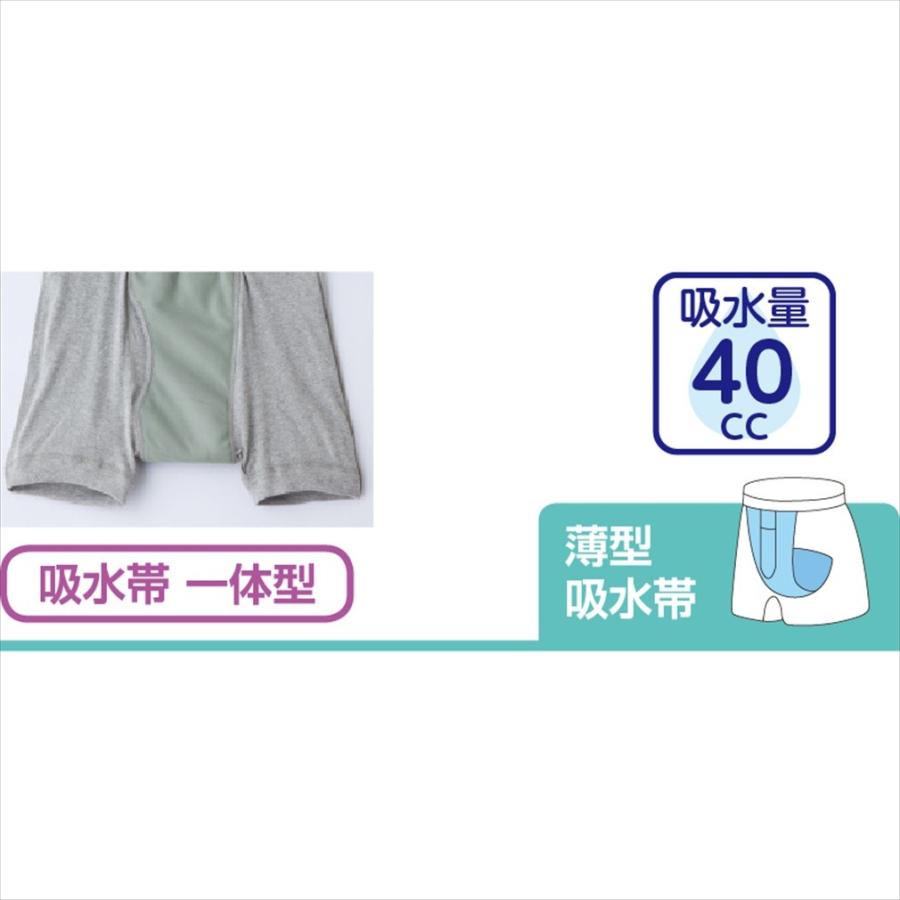 紳士安心快適ボクサーブリーフ【吸水量40cc】  89821若々しいボクサータイプで、快適なはき心地。 日本製　ケアファッション | ケアファッション・アクティブ | 01