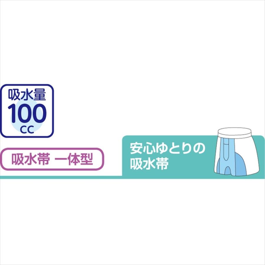 紳士安心快適プリントニットトランクス【吸水量100cc】 89822 ネイビー・ブラック　M/L/LL すばやく吸水してベタつかずいつもサラサラ　ケアファッション　 | ケアファッション・アクティブ | 05