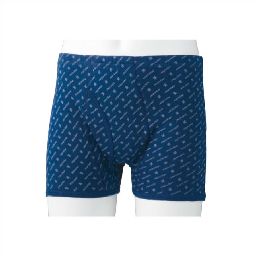 紳士安心快適プリントニットトランクス【吸水量100cc】 89822 ネイビー・ブラック　M/L/LL すばやく吸水してベタつかずいつもサラサラ　ケアファッション　 | ケアファッション・アクティブ | 02