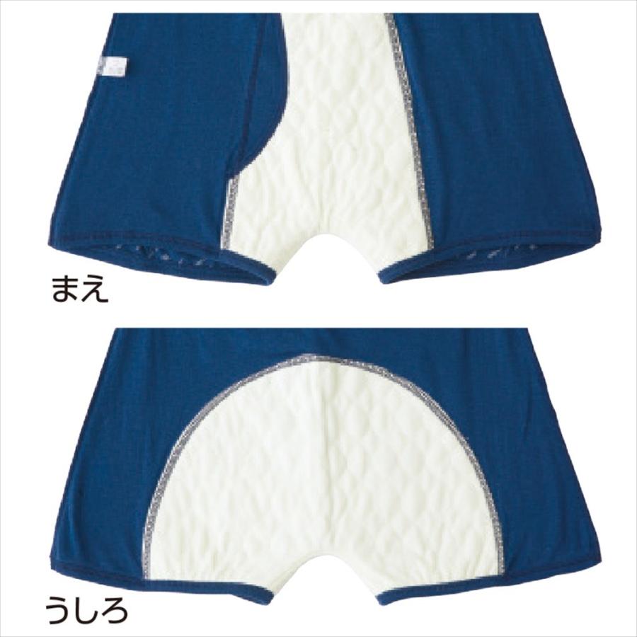 紳士安心快適プリントニットトランクス【吸水量100cc】 89822 ネイビー・ブラック　M/L/LL すばやく吸水してベタつかずいつもサラサラ　ケアファッション　 | ケアファッション・アクティブ | 03