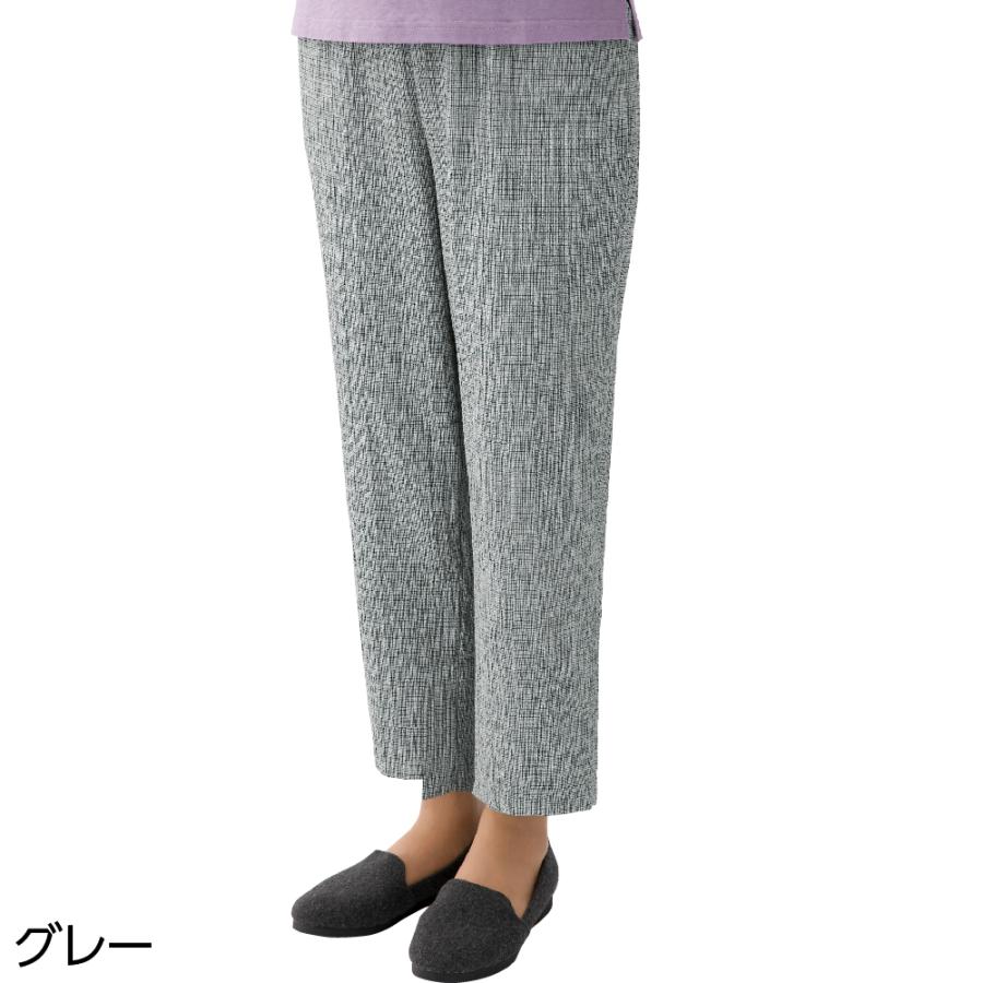 婦人涼しや格子フリーパンツ 97464 サラッとした肌ざわり  ケアファッション 日本製 | ケアファッション・アクティブ | 02