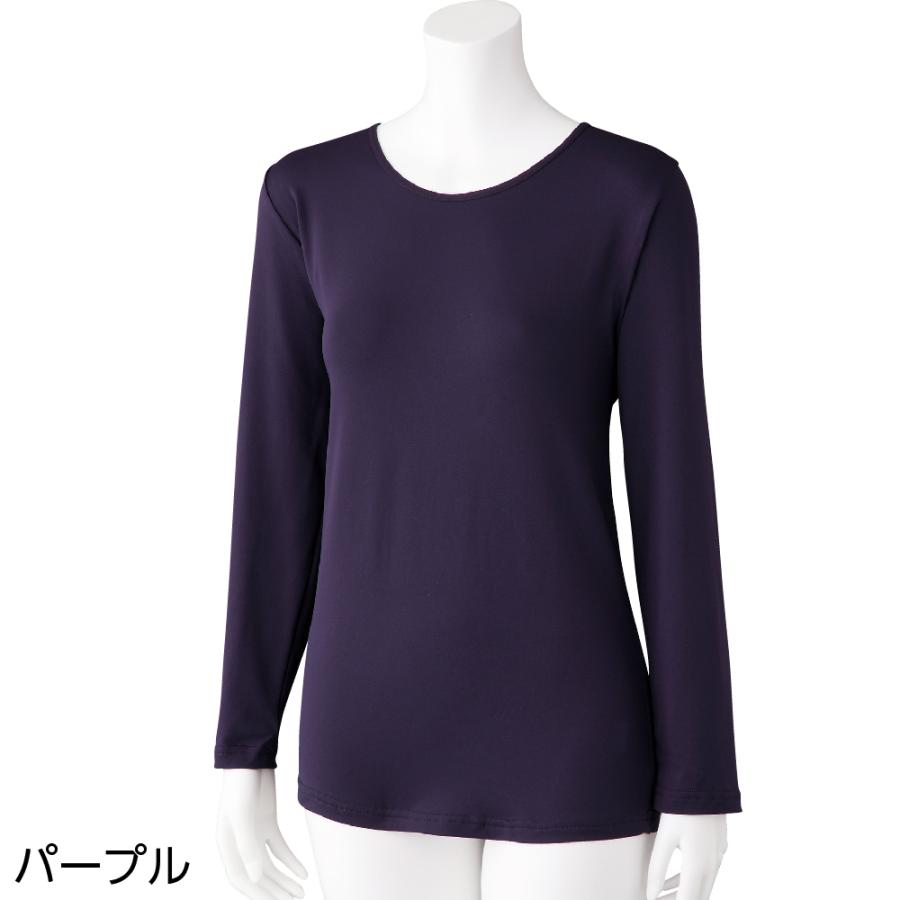 婦人薄くてあったかピーチ長袖インナー 98591b 3L/4L 起毛素材で着用時のひんやり感を軽減  秋冬用 ケアファッション | ケアファッション・アクティブ | 03