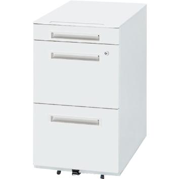 【法人様限定】 NEW ダブル サスペンション レール ストッパー付キャスター 低底 A4x2段＋ペントレー付ハイタイプ WGN-683WW