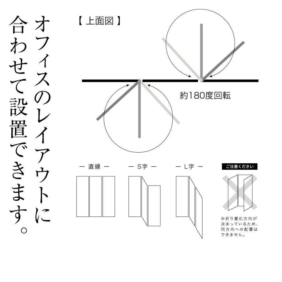 ホワイトボード 事務所 オフィス マグネット対応 脚付き 2連 パーテーション 無地 2400mm×1800mm 2LB-64SSWW コマイ_8