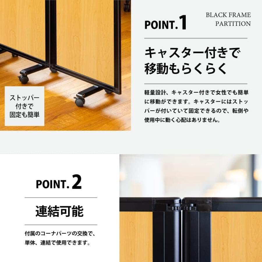 高級 デラックス 5連 キャスター付き パーティション 抗菌 間仕切り 