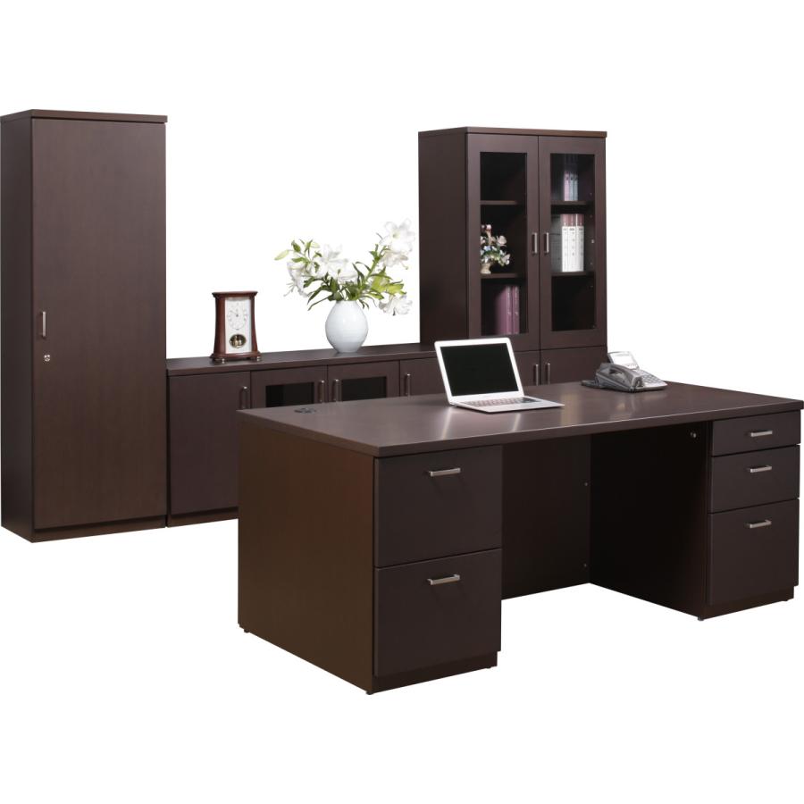 役員用両開き書庫 役員書棚 役員用家具 日本製 幅900×奥行450×高さ1800mmの画像