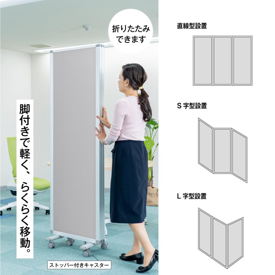 高級 デラックス パーテーション 5連 キャスター付き