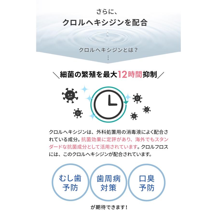 【5/18- 最大20%OFF】デンタルフロス 50m ホワイトエッセンス クロルフロス50 糸巻き クロルヘキシジン 配合 日本製 歯 虫歯 予防 口臭 対策 歯周病 歯周炎｜whiteessence-shop｜09