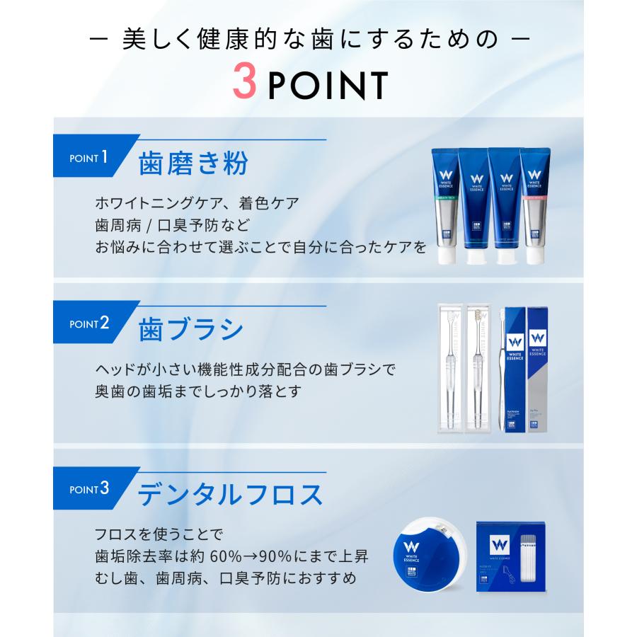 ホワイトエッセンス 歯ブラシ シャイニスト 3本セット フッ素