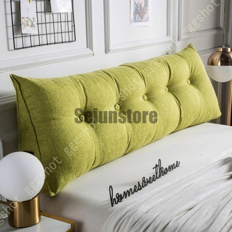 ヘッドボード ベルベット ベッド クッション 150cm Yellow ヘッドボードクッション ベッドサイド クッション ヘッドボード