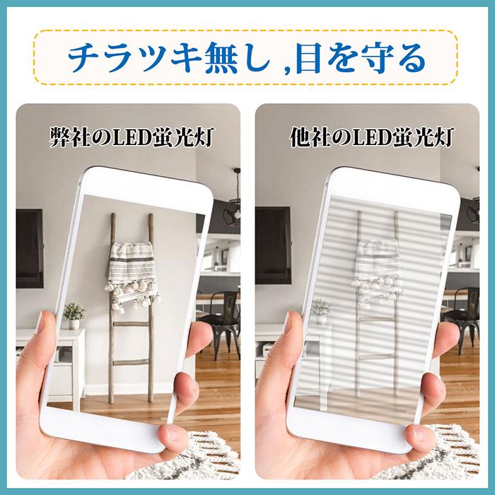 LED蛍光灯 40W型 直管 120cm グロー式 工事不要 ガラス 飛散防止 昼白色 2400LM 19W led照明 取付簡単 200本入れ 送料無料の画像