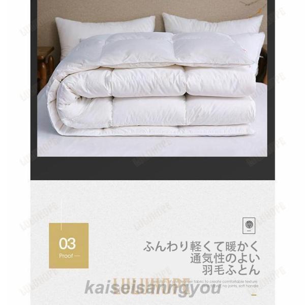 羽毛布団 掛け布団 冬布団 ホワイトダックダウン95% 吸湿発熱 吸湿