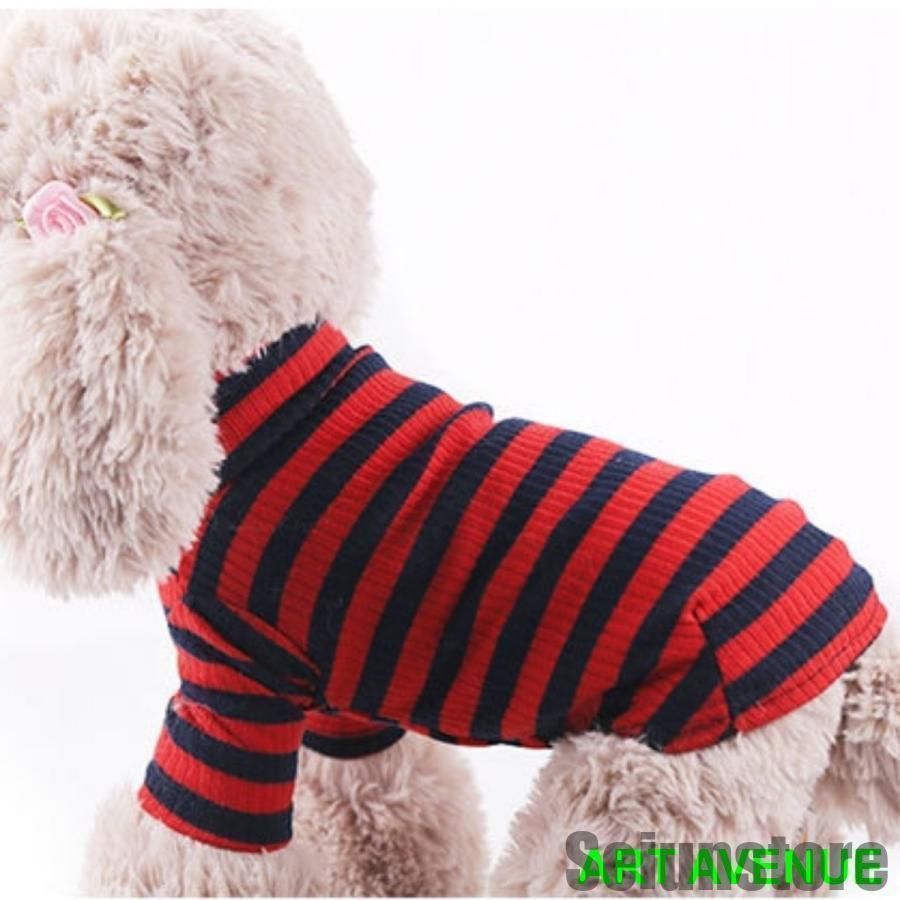 犬 服 犬服 ボーダー ストライプ リブニット かわいい おしゃれ 袖あり