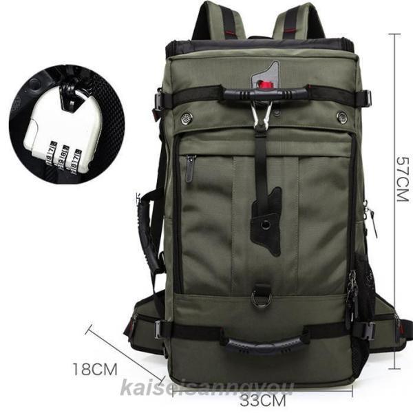 バックパック リュックサック メンズ レディース 50L 大容量 3Way 防災 防水 アウトドア 登山リュック 鍵付き 盗難防止 遠足 旅行 通勤 バックパック リュックサック 登山リュック メンズ レディース バッグ