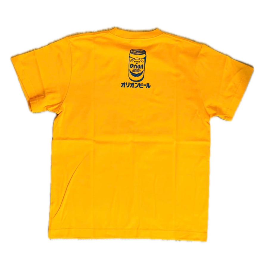 XXL Orion モックネック半袖Tシャツ ホワイト/イエロー オリオン公式Tシャツ 泡乗りジンベイ 【お土産】【沖縄】【定番