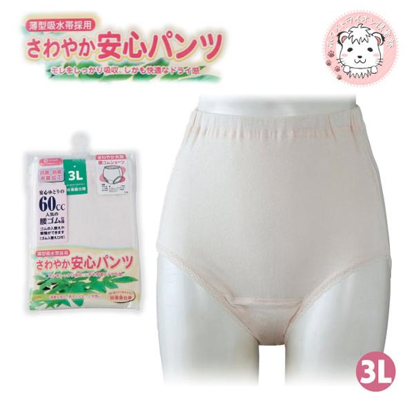 失禁パンツ 5枚セット 尿漏れパンツ 婦人 さわやか 安心パンツ 60cc対応 女性用 さわやかパンツ 失禁ショーツ パンツ 吸水ショーツ 大きいサイズ 3L_1