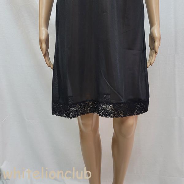 スリップ ノースリーブ シミーズ レディース ラン型 切替