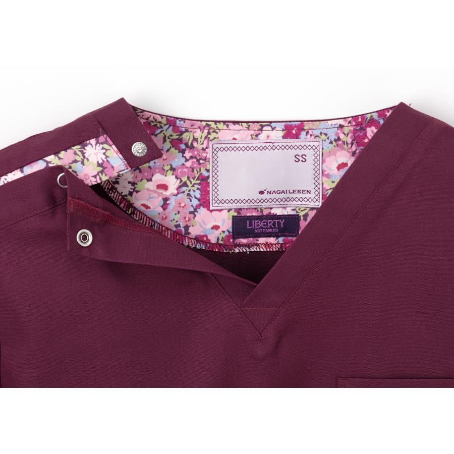 ナガイレーベン LBL-4372 リバティプリント スクラブ 白衣 男女兼用 白衣 医療 看護 ナースウェア