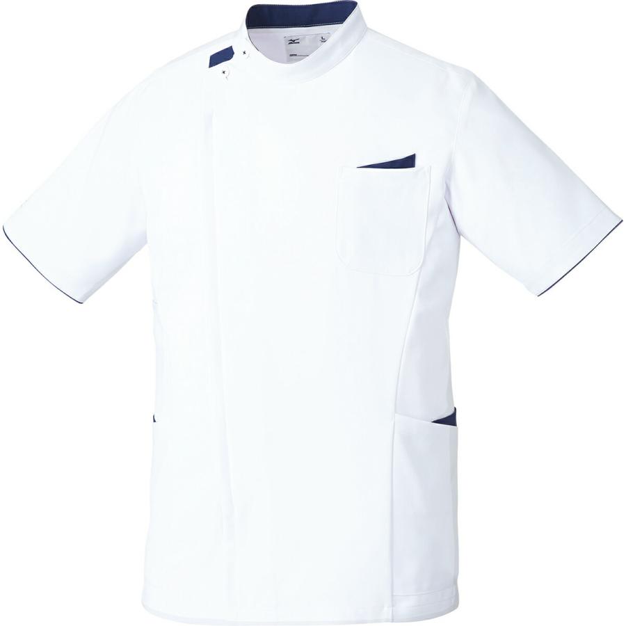 unite×ミズノ 白衣 ジャケット MZ-0161 半袖 上衣 男性用　メンズ