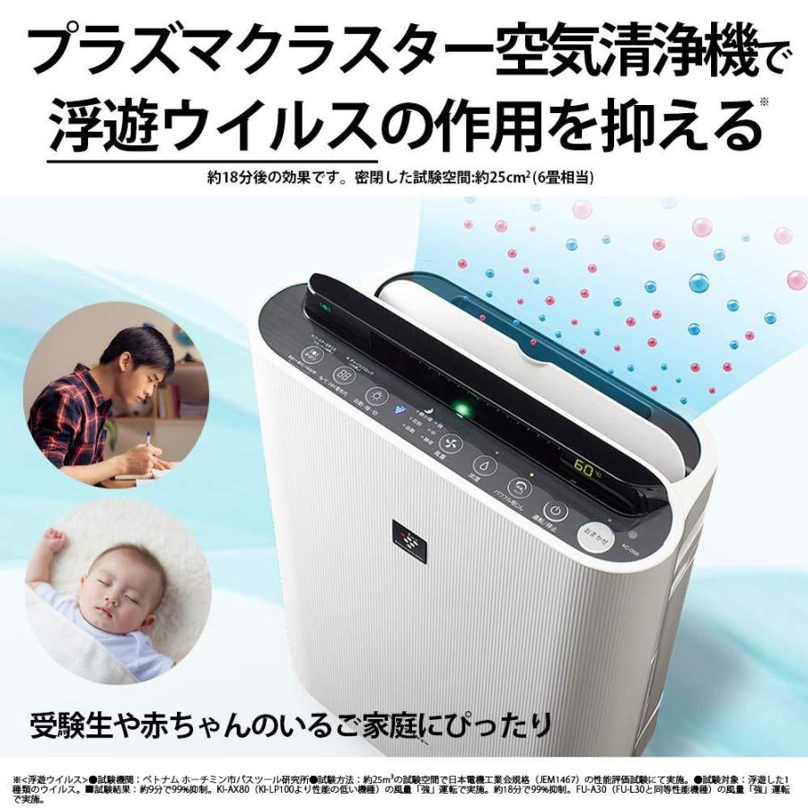 シャープ 加湿 空気清浄機 プラズマクラスター 7000 スタンダード 17畳 / 空気清浄 31畳 2015年モデル ホワイト KC-F70-W SHARP（シャープ） 加湿 空気清浄機 プラズマクラスター 7000