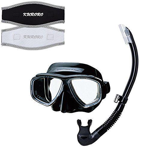 TUSA 度付きレンズマスク スプレンダイブ2 ブラックシリコーン BKBK×スノーケル プラチナ2ハイパードライ BKBK×KURORO