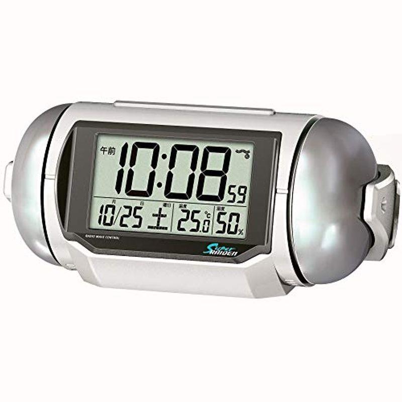 2002年春 セイコークロック 置き時計 02:白パール 本体サイズ:9.8×22.2.×12.5cm 電波 デジタル 大音量 PYXIS ピクシス  BC 置き時計