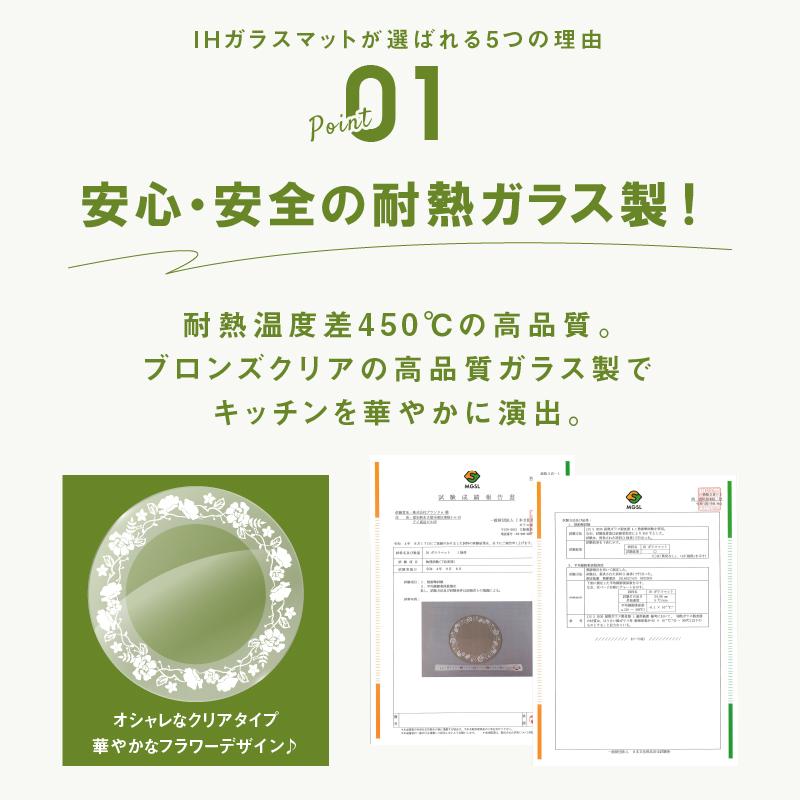 IHガラスマット 1枚 プランドゥ 直径22cm 食器洗い洗浄機対応 IHコンロ