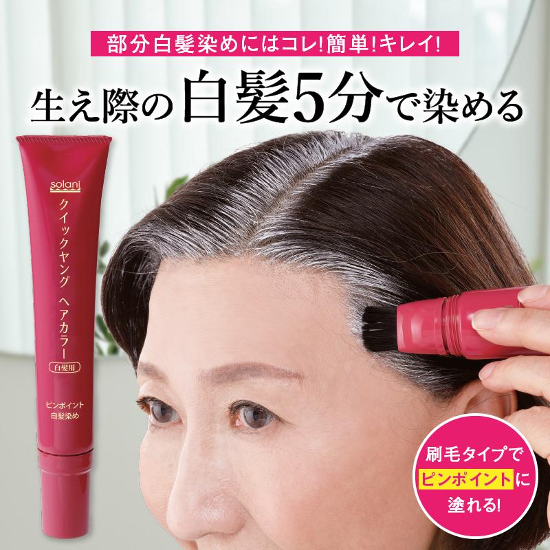 クイックヤング ヘアカラー 70g プランドゥ 白髪染め ヘアファンデ
